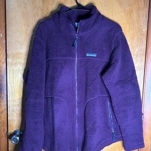 Columbia Burgundy Fleece Jacket XXL